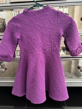 Janie and Jack Purple Textured Fit-and-Flare Dress